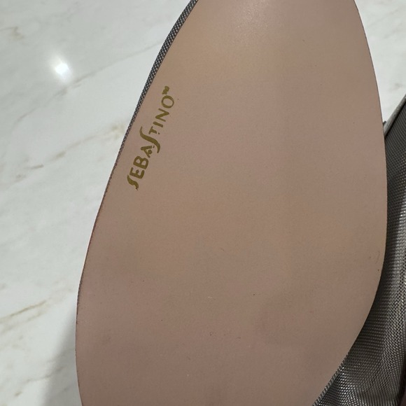 VINTAGE 1980'S‎ Silver Mesh Rhinestone Flats Slip Ons Size9 Sparkle NIB - Picture 10 of 13